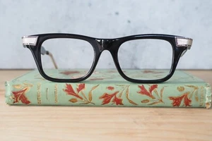 Vintage eyeglass 1960s hybrid frame Vintage NOS new old stock Black - Picture 1 of 10