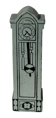 Reloj abuelo de madera para casa de muñecas Strombecker - 1:16 Foto 1 de 4