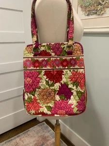 Bolso/Cartera/Bolso Vera Bradley "Hello Dahlia" Floral Doble Asa - Imagen 1 de 10
