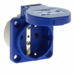 PCE 105-0b Einbausteckdose Steckdose Schuko blau - Bild 1 von 4