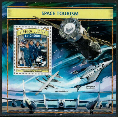 Sierra Leone #4039 Mint Never Hinged S/Sheet - Space Tourism Cover