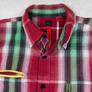 Massive Revolution Shirt Mens 2XL Red Embroidered Schooner Short Sleeve Travel* - Picture 1 of 24