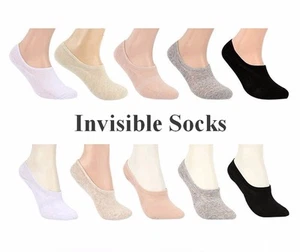 Low Cut No Show Invisible Fake Footsies Premium Quality Cotton Socks Mens Womens - Picture 1 of 2