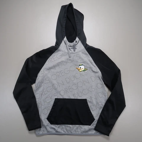 Oregon Ducks Hoodie Adult Medium Gray Nike Therma Fit Hooded Long Sleeve Womens Cover