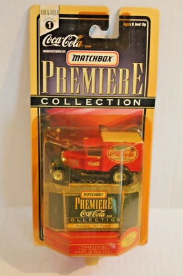 1998 Matchbox Premiere Coca-Cola Series 1 Model "A" Ford Diecast Red Truck - Image 1 of 3