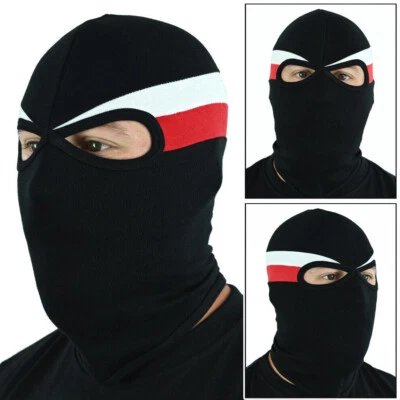 EXTREME ADRENALINE Sturmhaube Balaclava Hooligans Ultras Schwarz Weiß Rot MASK Sturmhaubenmaske