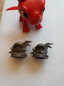 Set of 2 Pewter Raven Chime Candle Holders - Dryad Design Celtic Knotwork Runes - Picture 1 of 17