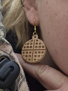 Waffle Earrings - Picture 1 of 2