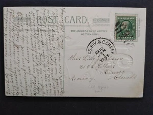 RPO: Colo Spgs Div & C Creek 1910 01/01 New Year Postcard, Colorado Railroad - Picture 1 of 2