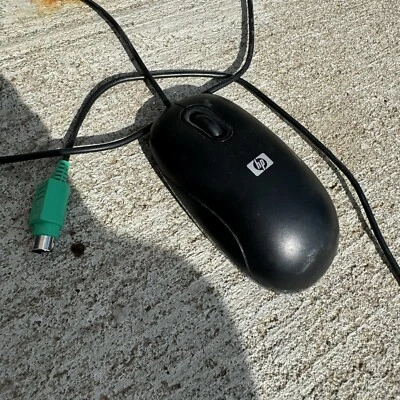 HP Black Three Button PS/2 Optical Mouse - Used Untested - BUB - Image 1 of 3