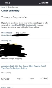 American Eagle 2021 One Ounce Silver Reverse Proof Two-Coin Set Designer Edition - Picture 1 of 2
