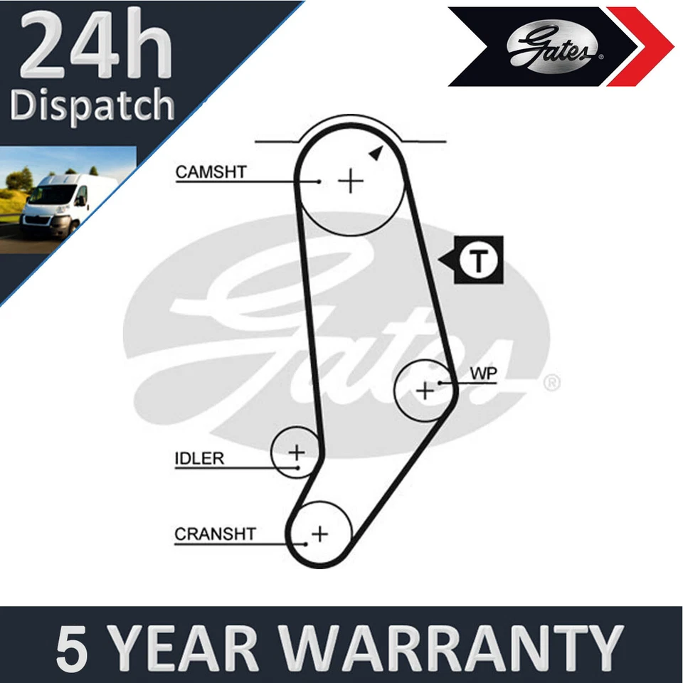 Gates Timing Cam Belt Fits Audi Quattro 100 Coupe 90 80 200 2.0 2.1 2.2 2.3 - Image 1 of 1