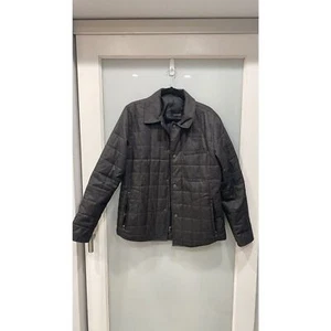 Tahari Men’s Black Puffer Quilted Button and Zip Up Jacket Coat Sz M - Picture 1 of 8