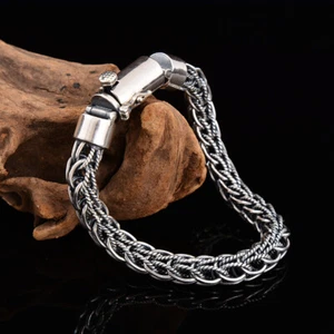 A26 Armband Zopfkette Seil 7,5 mm Sterling Silber 925 Länge 20 cm bis 22 cm - Bild 1 von 5