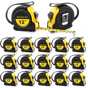 20 Tape Measure 12Ft Retractable Small Measuring Tape Fractions Marked Easy Read - Picture 1 of 6