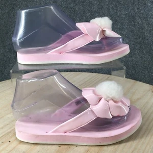 UGG Sandals Children Girls 3 Poppy Flower Flip Flop Flats 1092718K Pink Slip On - Picture 1 of 16