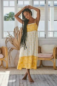 NEW JAASE Lydia in Daffodil bright boho gypsy hippy comfortable Sun dress XS - Picture 1 of 12