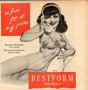 George Petty Illustration Bestform Werbung Modern Screen 9/45 - Bild 1 von 1