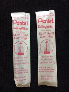 Vintage Pentel MG8-B Rolling Writer schmale Mine rot x 2 - Bild 1 von 1