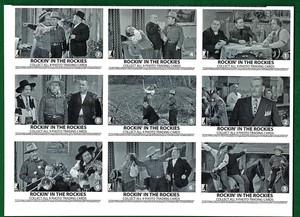THREE STOOGES ROCKIN IN ROCKIES COMPLETE 9 CARD SET IN AN UNCUT PANEL RRPARKS