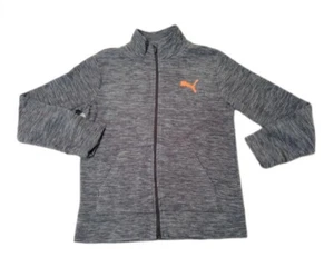 Puma Kids Boys Full Zip Medium Grey Jacket Size Medium (10-12) Sweater - Picture 1 of 4