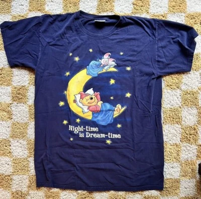Vintage 90s Disney Winnie The Pooh Night Gown Shirt Womens One Size Graphic Pink - Image 1 of 3