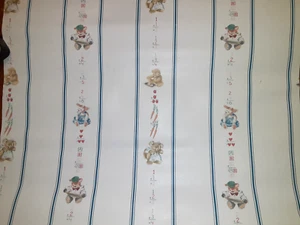 2 NEW VINTAGE Double Rolls Designer Wallpaper ENCORE BABY ROOM BUNNY BEARS ABC'S - Picture 1 of 10