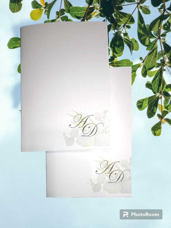  Libretto Messa Personalizzato Nozze/ Matrimonio - Rilegati Punto Metallico  - Immagine 1 di 1