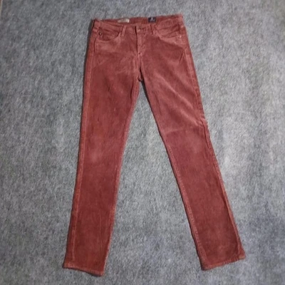 Pantalones AG Adriano Goldschmied para mujer 27R marrón pana Stevie ajustados rectos Foto 1 de 4