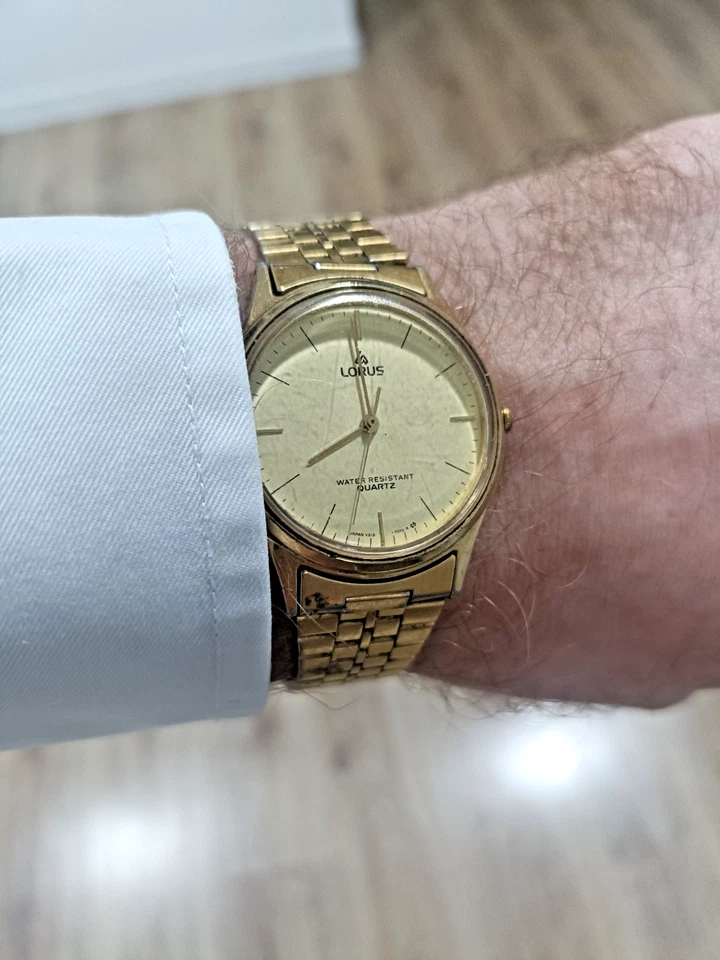 Reloj Cuarzo Redondo LORUS Dorado Vintage Años 90 ref. RMF004-2 Foto 1 de 4