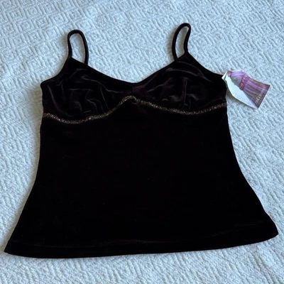 Camiseta sin mangas de terciopelo Gossamer talla M nueva con etiquetas Foto 1 de 4