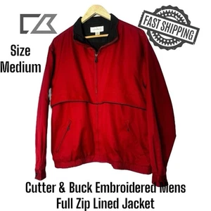 Cutter & Buck Embroidered Mens Full Zip Lined Jacket Size Medium FAST SHIPPING! - Picture 1 of 7