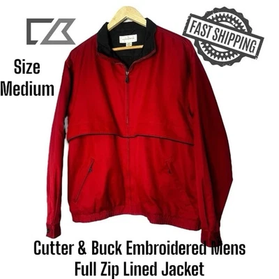 Cutter & Buck Embroidered Mens Full Zip Lined Jacket Size Medium FAST SHIPPING! - Image 1 of 4