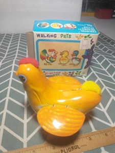 Vintage Kanto Toys Mechanical Easter Chick Tin Wind Up Japan No. 3704 - Picture 1 of 10