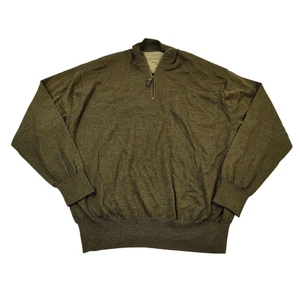 Orvis Merino Wool 1/4 Zip Pullover - Men 2XL - Olive Green Knit Sweater Fishing - Picture 1 of 11