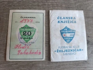 FK Zeljeznicar Mitgliedskarten 1977 Sarajevo Bosnien - Bild 1 von 3