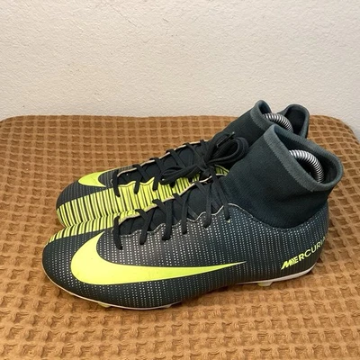 Botines de fútbol Nike Mercurial Victory VI CR7 FG para hombre niños talla 5 gris amarillo zapatos Foto 1 de 4