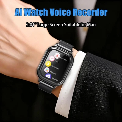 V82 Watch AI Voice to Text Recorder 38H Recording 2.01"Large Touch Screen Device - Image 1 of 4