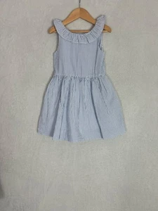 Polo Ralph Lauren, Sommerkleid Mädchen blau + weiß gestreift Rüschen, Gr. 4Y - Neu - Bild 1 von 9