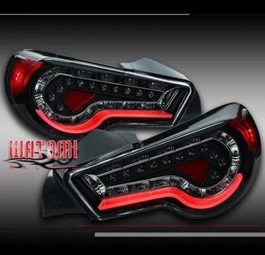 FOR 2012-2016 SCION FR-S/SUBARU BRZ FT86 LED TAIL BRAKE LIGHTS REAR LAMPS BLACK - Picture 1 of 4