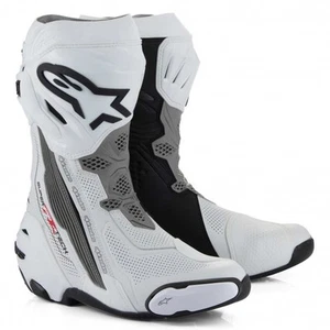 Alpinestars Supertech Race Boots - SuperTech R VENTED - White/Mid Grey/Black - Picture 1 of 10