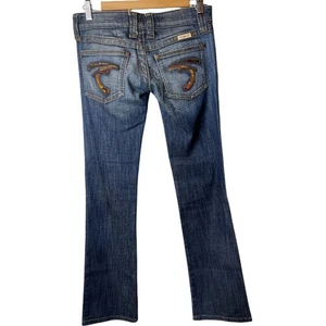 Y2K Frankie B. Blue Straight Leg Jeans Women's Size 4 Made in USA - Picture 1 of 4