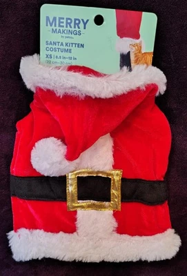 NWT Petco Merry Makings Kitten Cat  Santa Costume size S/M 12.5" to 15" - Image 1 of 3