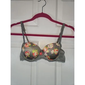 Reggiseno push up imbottito floreale grigio 34A di ROSA Victoria's Secret - Foto 1 di 10
