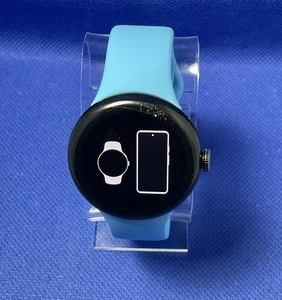 *WIE BESEHEN* Google Pixel Watch 2 Wifi - Mattschwarz mit blauem Band (Kratzer) - Bild 1 von 5