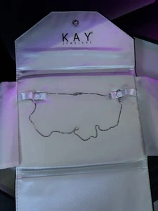 Authentic 14K Solid White Gold Women’s Box Chain Necklace 18" - Picture 1 of 4