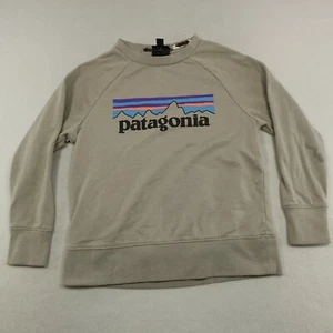 Patagonia Boys Youth Sweatshirt Small Pullover Logo Fleece Outdoor Flaws - Picture 1 of 12