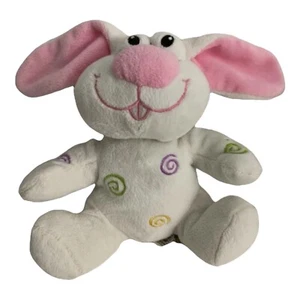 Dan Dee Bunny Rabbit White Swirls Plush Stuffed Animal Collectors Choice 8” Rare - Picture 1 of 6