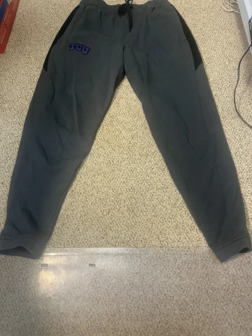 Nike TCU Texas Christian University Pants Mens Lg Blk/Gray Logo DriFit Lounge Cover