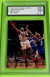 Michael Jordan Graded Gem Mint 10 - FOIL INSERT SP card Chicago Bulls Jersey #23